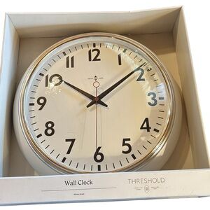 Threshold White Wall Clock
